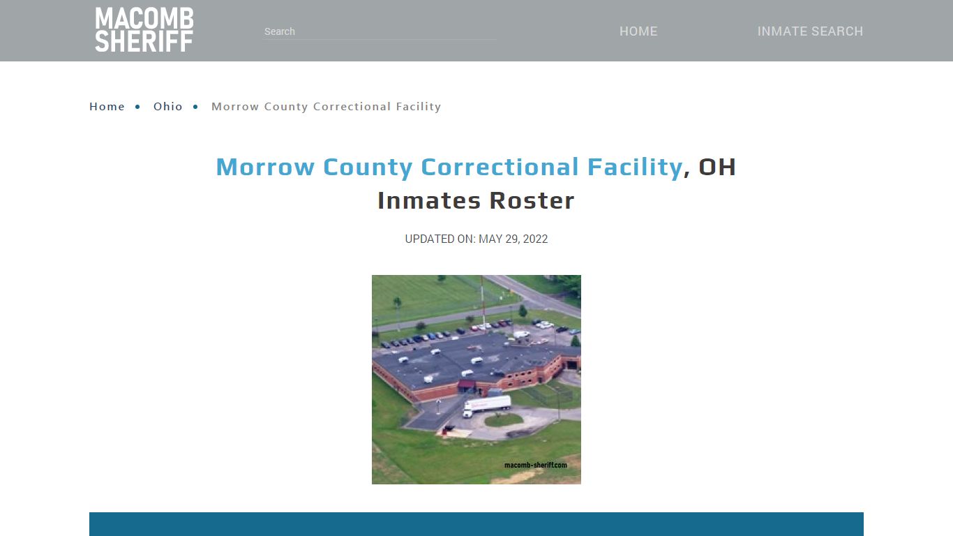 Morrow County Correctional Facility, OH Jail Roster, Name ...