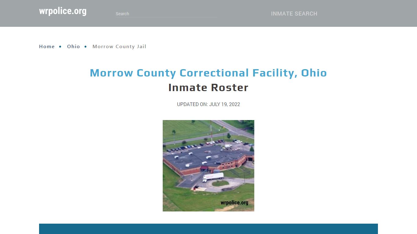 Morrow County Correctional Facility, Ohio - Inmate Locator